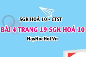 Giải bài 4 trang 25 SGK Hoá 10 Chân trời sáng tạo